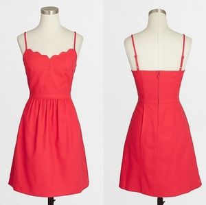 J. Crew Factory • Pink Scallop Cami Dress